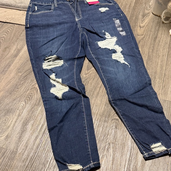 SO Women's Dark Blue Distressed Jeggings - Picture 5 of 5